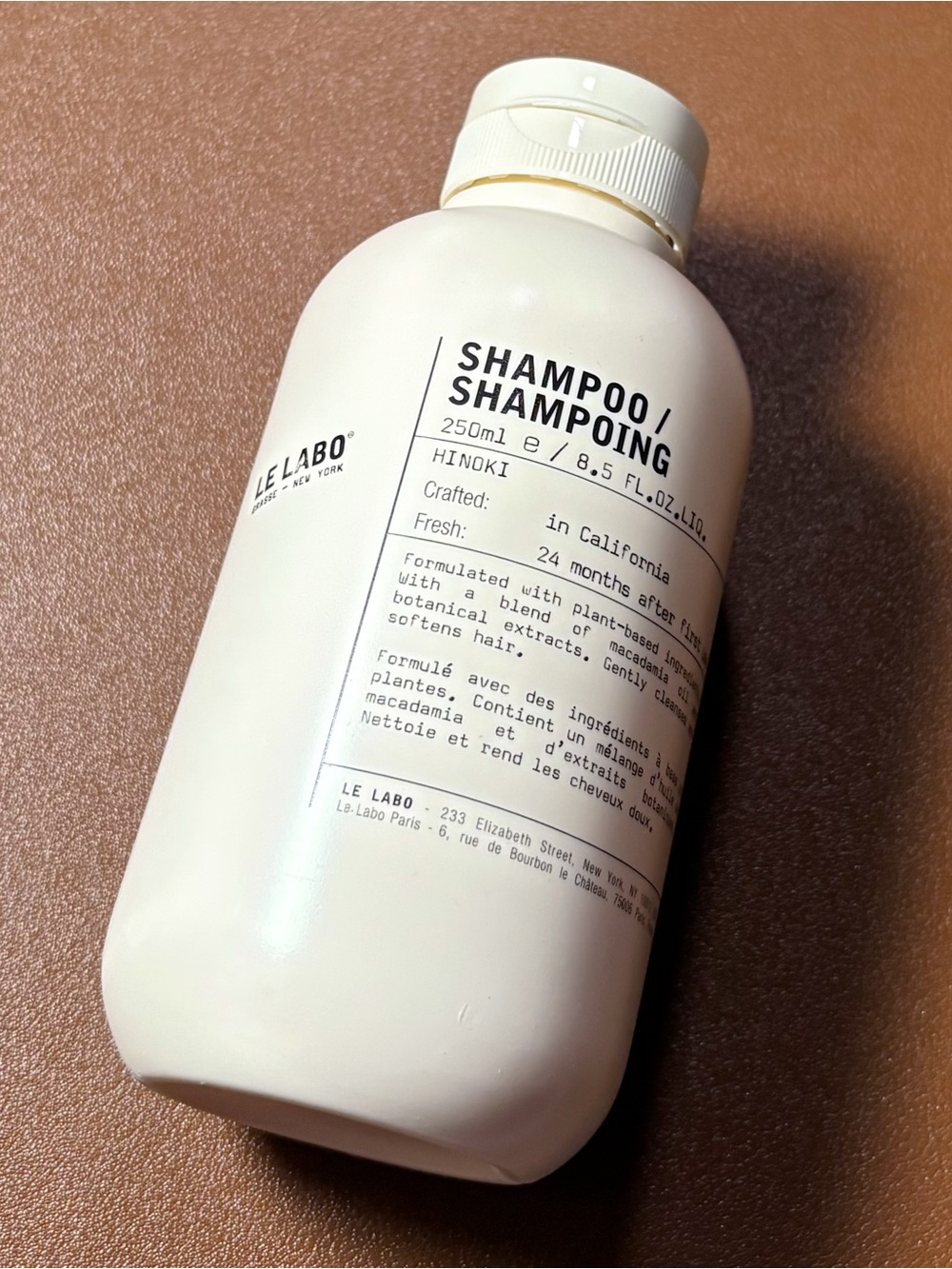 Le Labo Shampoo/Shampoing HINOKI Size-250mL / 8.5 FL.OZ. New Authentic
